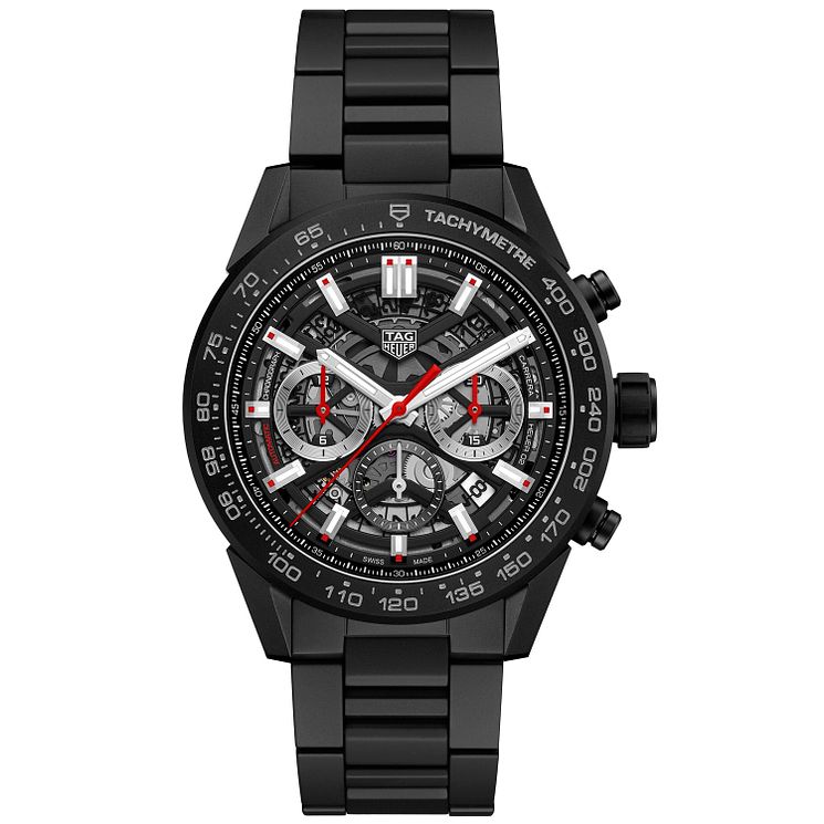 Tag Heuer Carrera 02 Mens Black Ceramic Bracelet Watch