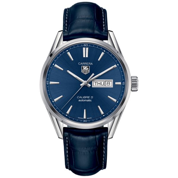 Tag Heuer Carrera 5 Mens Blue Leatherwatch