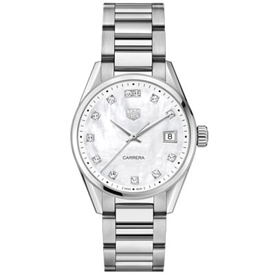 Tag Heuer Carrera Diamond Stainless Steel Bracelet Watch