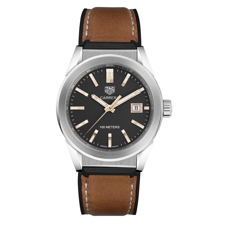 Tag Heuer Carrera Ladies Brown Leather Strap Watch