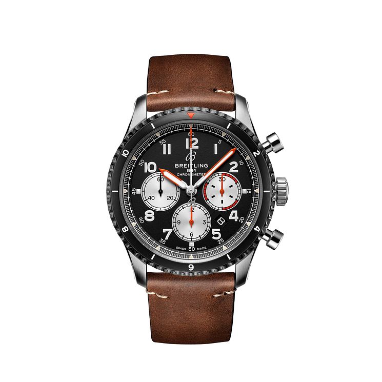 Breitling Aviator 8 B01 Mosquito Mens Leather Strap Watch