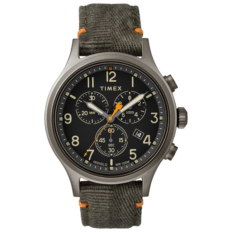 Timex Allied Chronograph Mens Green Strap Watch