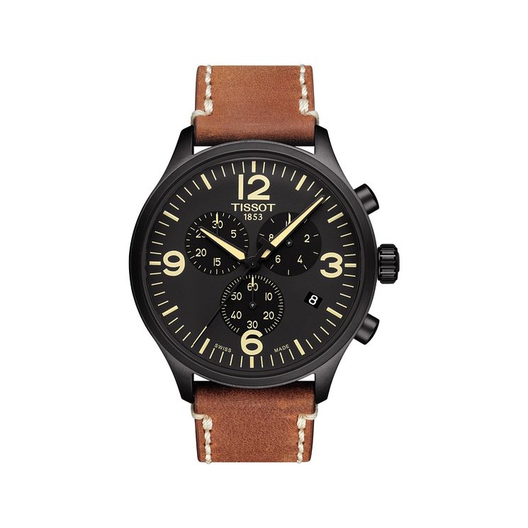 Tissot Chrono Xl Mens Black Stainless Steel Strap Watch
