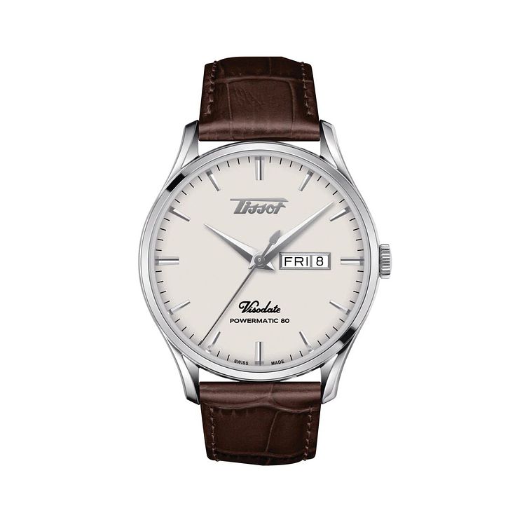 Tissot Heritage Visodate Mens Brown Leather Strap Watch