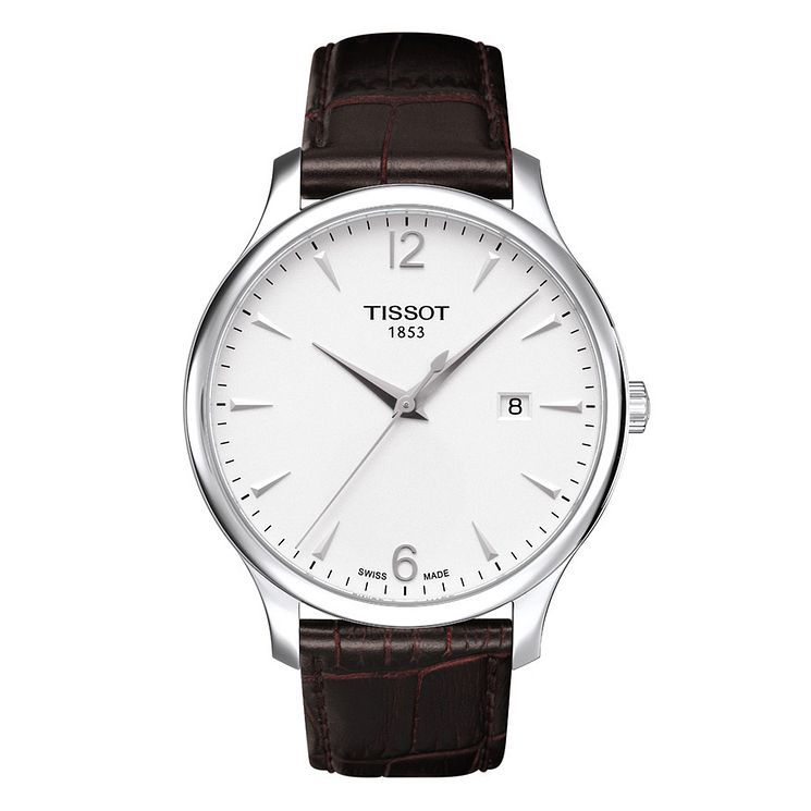 Tissot Mens Brown Leather Strap Watch