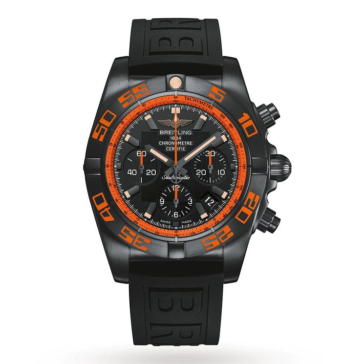 Breitling Chronomat 44 Raven Mens Black Rubber Strap Watch