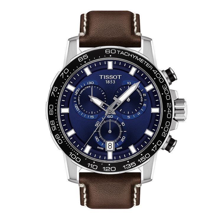 Tissot Supersport Chrono Mens Brown Leather Strap Watch