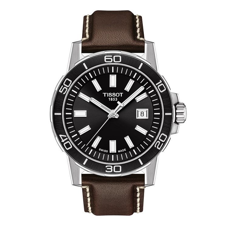 Tissot Supersport Mens Brown Leather Strap Watch