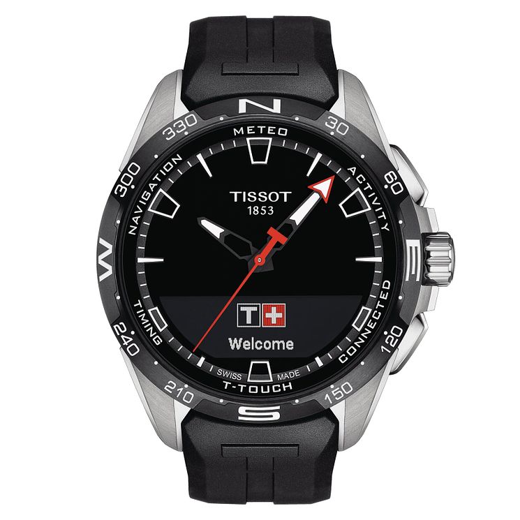 Tissot T-touch Connect Solar Black Rubber Strap Watch