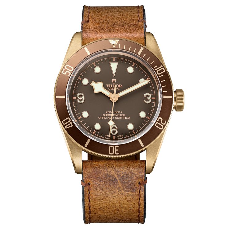 Tudor Black Bay Bronze Mens Strap Watch