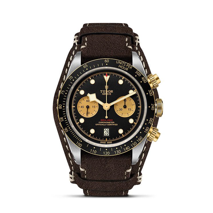 Tudor Black Bay Chrono Mens Black Strap Watch
