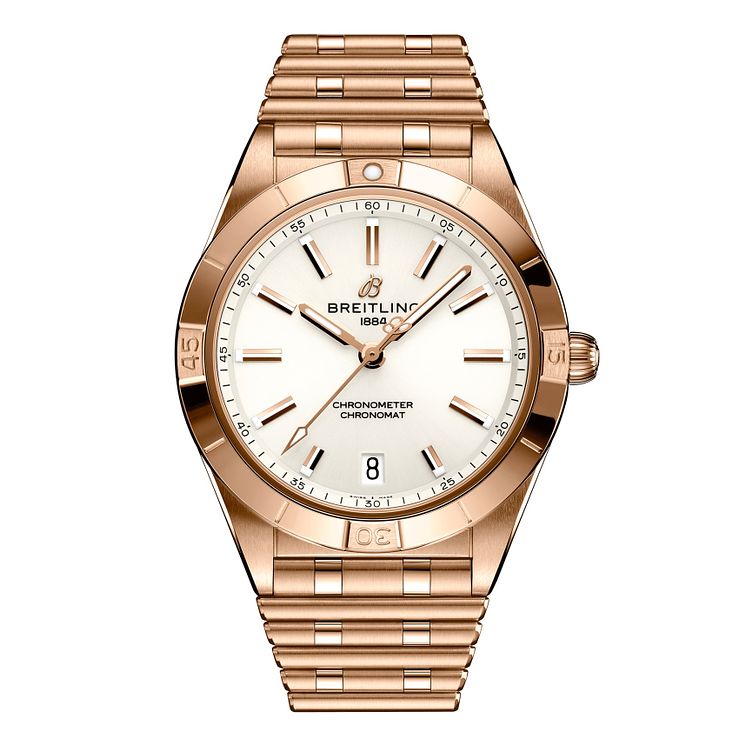 Breitling Chronomat Ladies 18ct Rose Gold Bracelet Watch