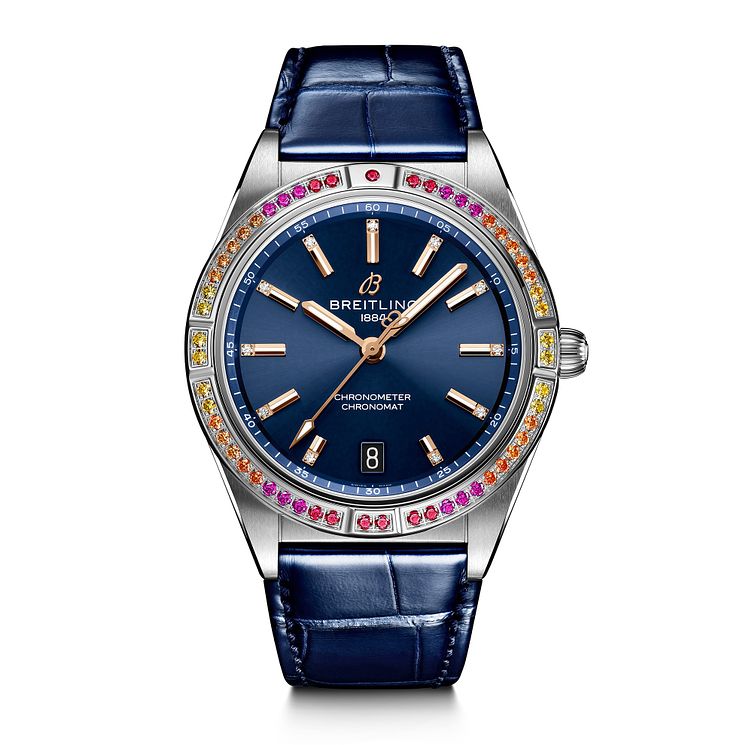 Breitling Chronomat South Sea Ladies Blue Strap Watch