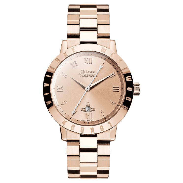 Vivienne Westwood Ladies Rose Gold Plated Bracelet Watch