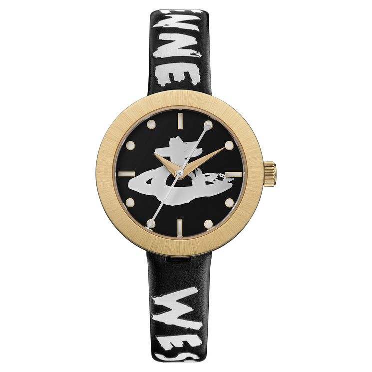 Vivienne Westwood Southbank Black Leather Strap Watch