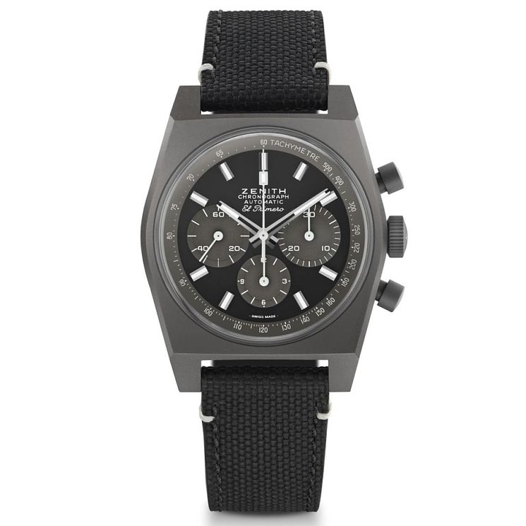 Zenith Chronomaster Revival Shadow Black Fabric Strap Watch