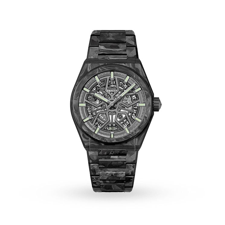 Zenith Defy Carbon Mens Black Carbon Bracelet Watch