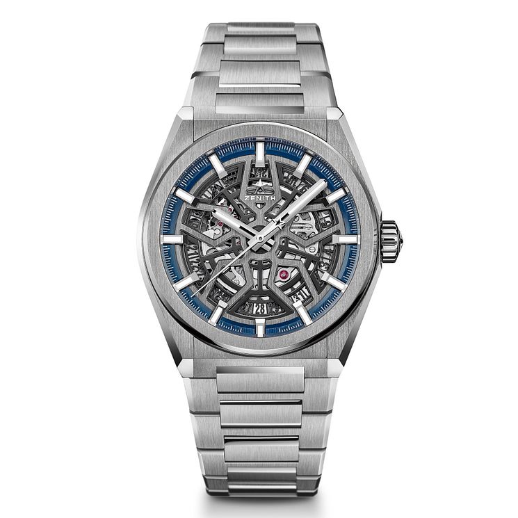 Zenith Defy Mens Skeleton Stainless Steel Bracelet Watch