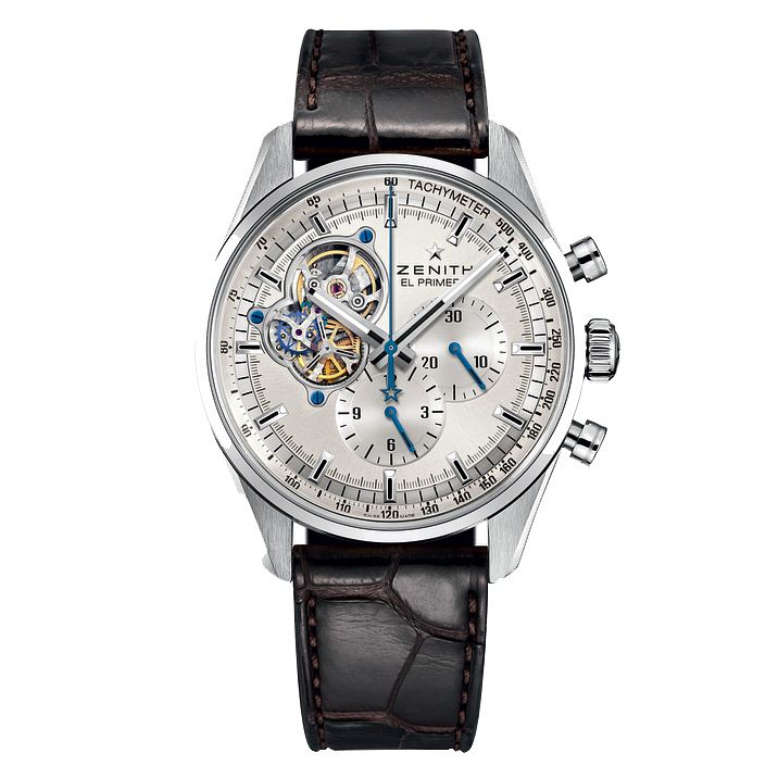 Zenith El Primero Open Mens Stainless Steel Strap Watch