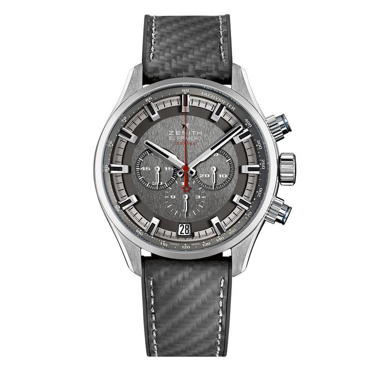 Zenith Limited Edition El Primero Mens Grey Strap Watch
