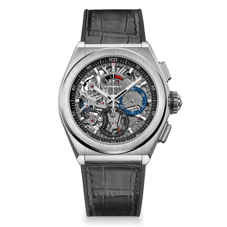 Zenith Mens Defy El Primero 21 Skeleton Strap Watch