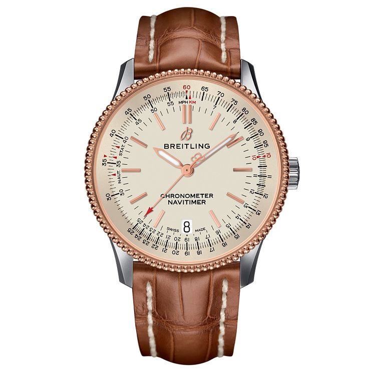 Breitling Navitimer 1 38mm Brown Leather Strap Watch