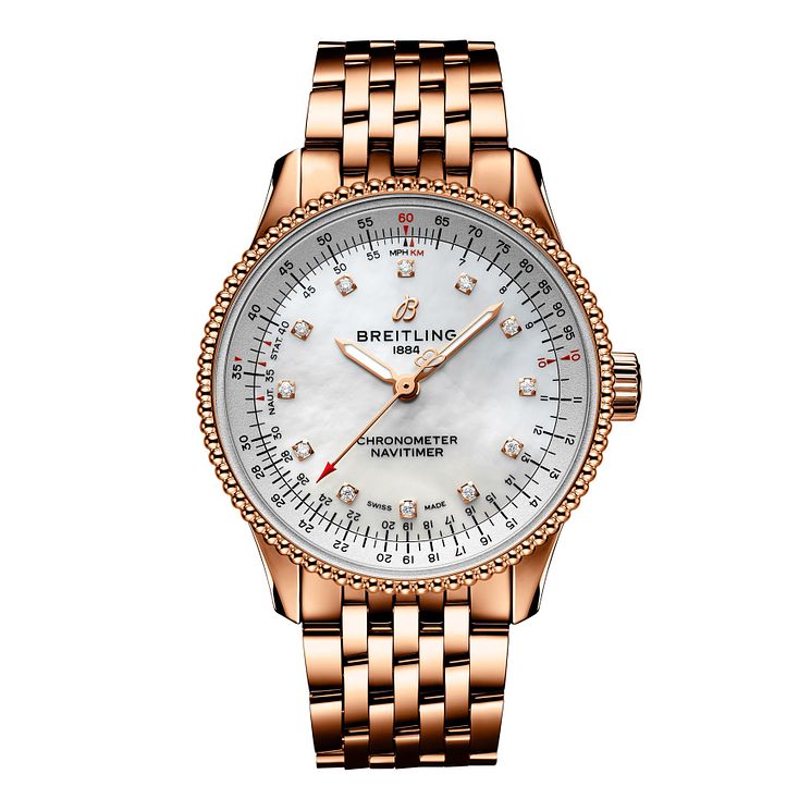 Breitling Navitimer Automatic Ladies 18ct Rose Gold Watch