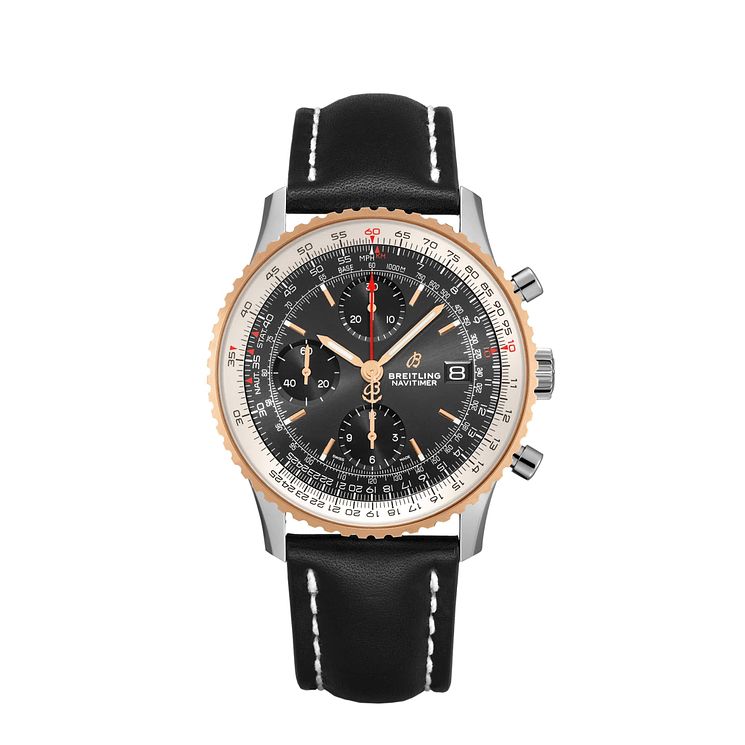 Breitling Navitimer B01 Chrono 41 Mens Leather Strap Watch