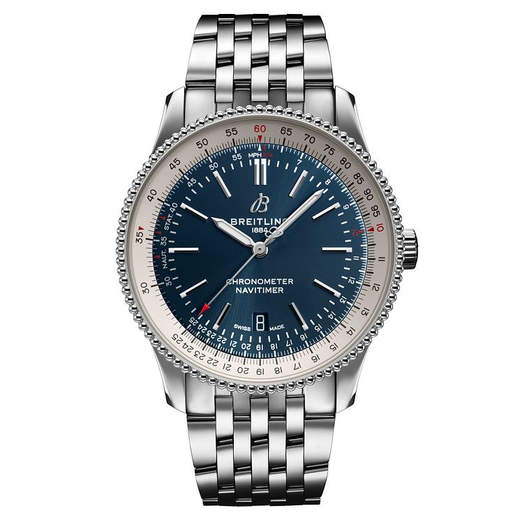 Breitling Navitimer Mens Stainless Steel Bracelet Watch