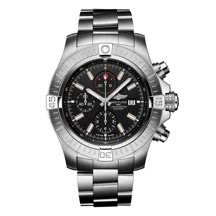 Breitling Super Avenger Mens Stainless Steel Bracelet Watch