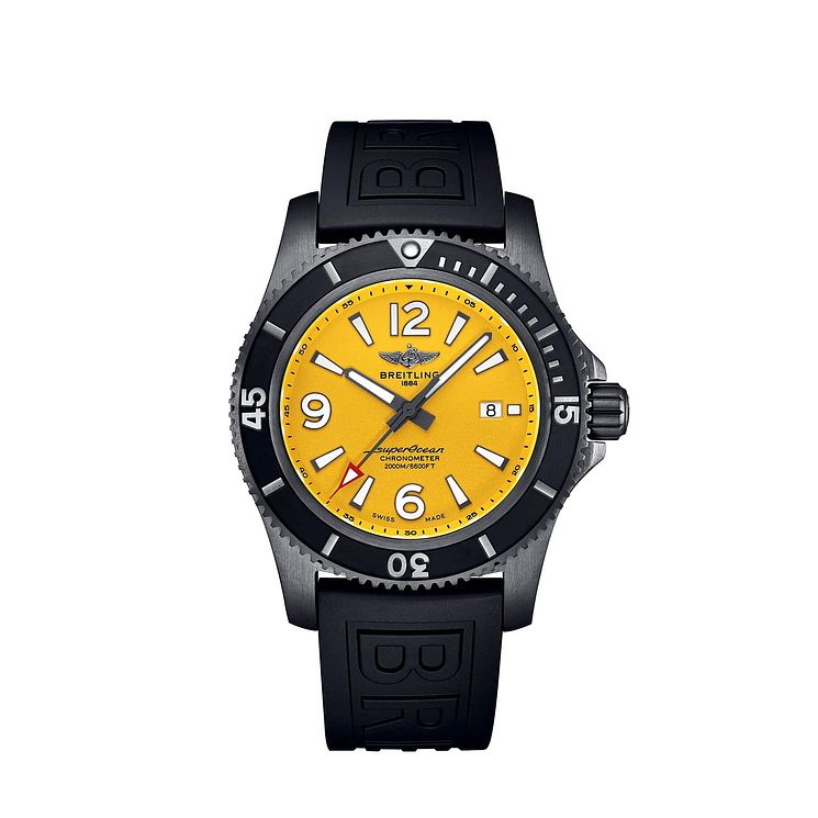 Breitling Superocean Automatic 46 Mens Rubber Strap Watch