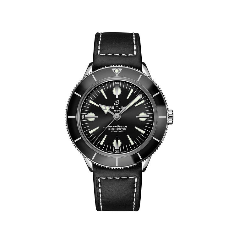 Breitling Superocean Heritage 57 Mens Leather Strap Watch