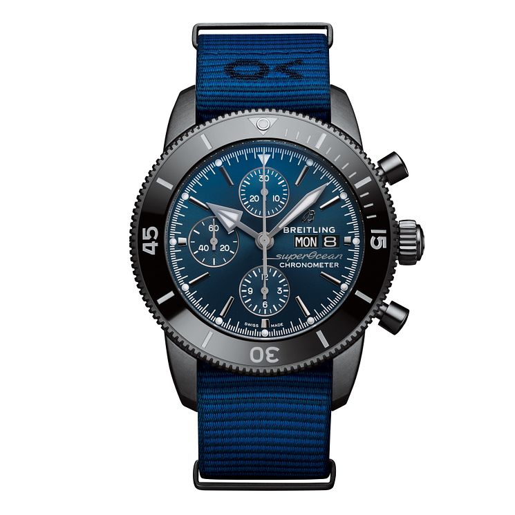 Breitling Superocean Heritage Ii Outerknown Blue Strap Watch