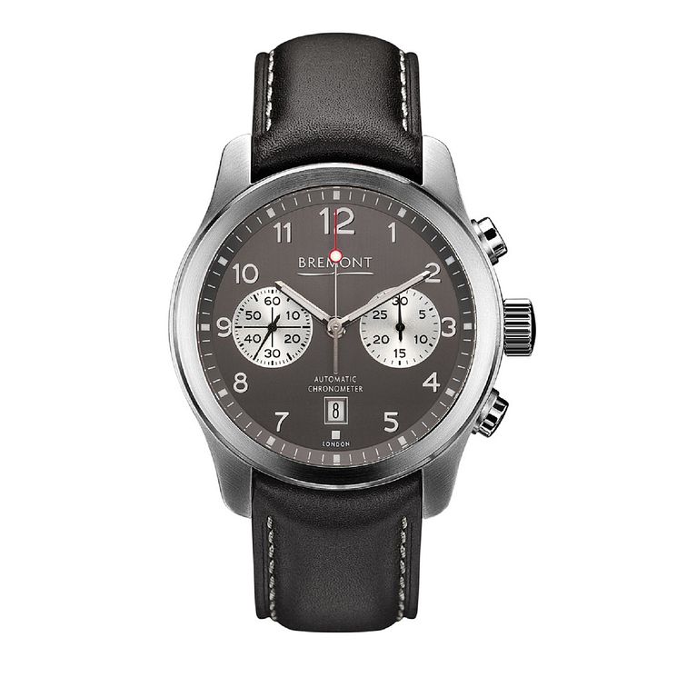 Bremont Alt1-c Anthracite Mens Black Leather Strap Watch