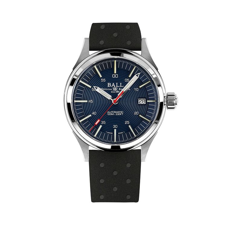 Ball Fireman Nightbreaker Mens Black Rubber Strap Watch