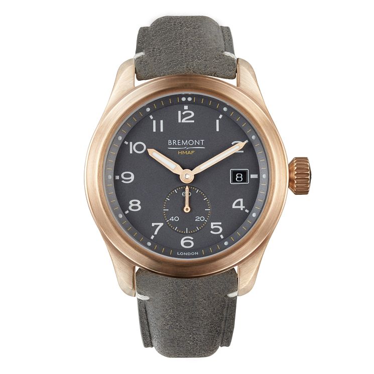 Bremont Broadsword Mens Grey Leather Strap Watch
