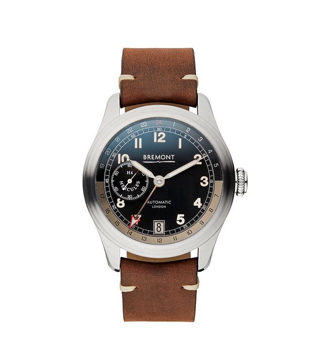 Bremont H-4 Hercules Mens Brown Leather Strap Watch