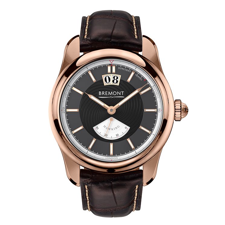 Bremont Hawking Mens Dark Brown Leather Strap Watch
