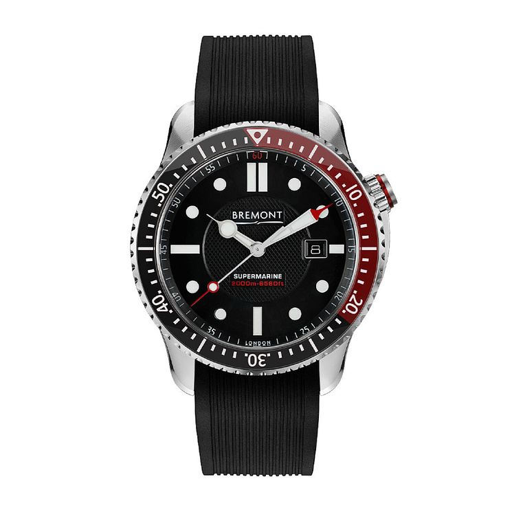 Bremont S2000 Mens Black Rubber Strap Watch