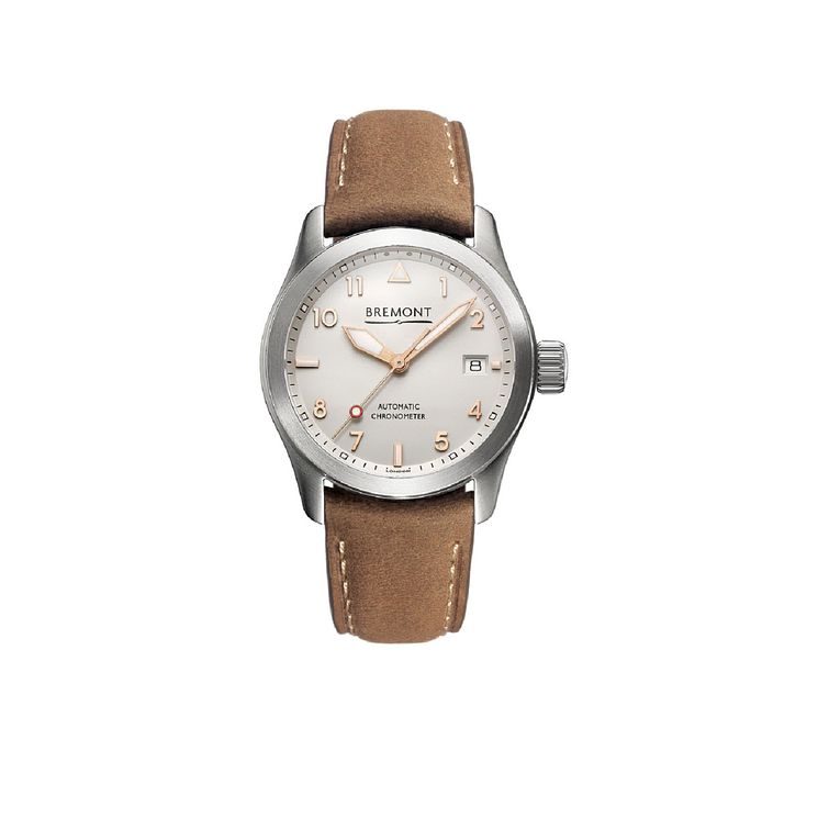 Bremont Solo-37 Mens Brown Leather Strap Watch