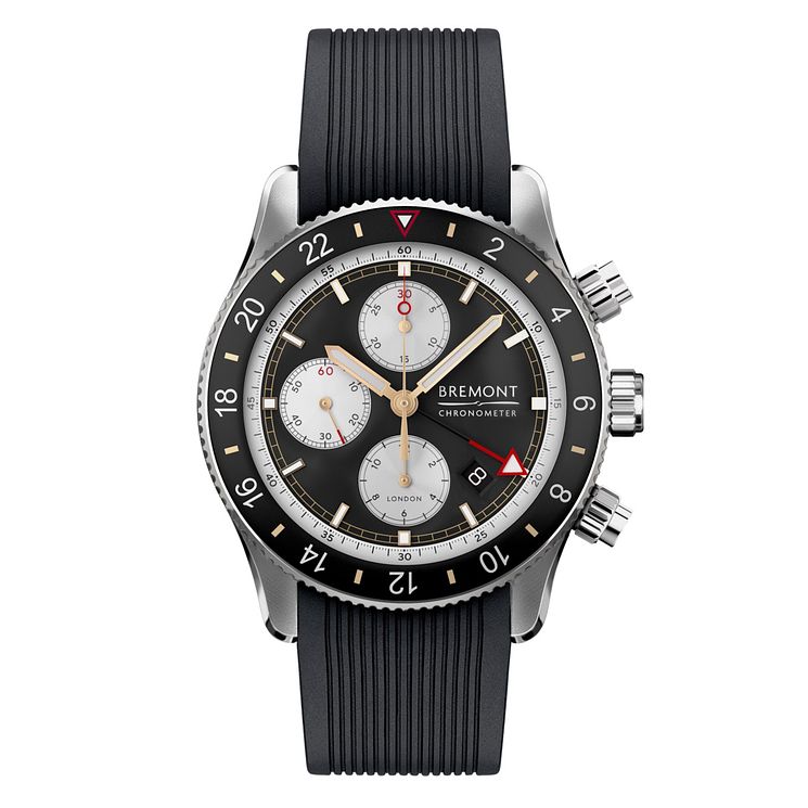 Bremont Supermarine Chrono Mens Black Rubber Strap Watch