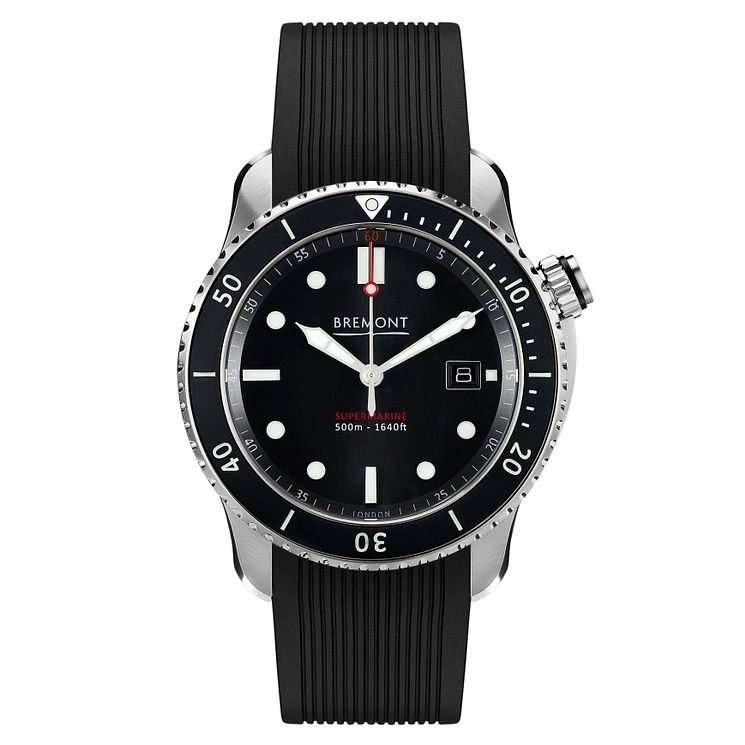 Bremont Supermarine S500 Mens Black Rubber Strap Watch