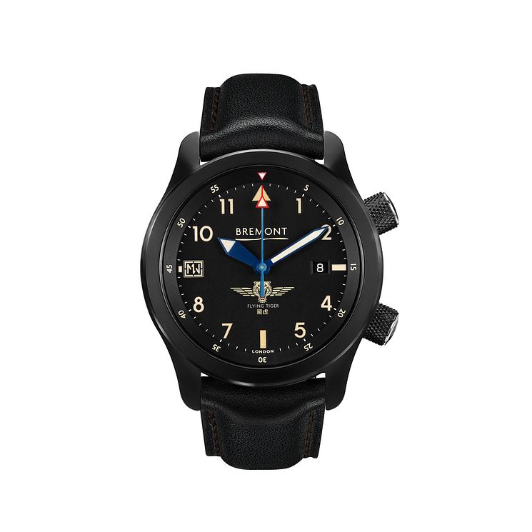 Bremont U-2/51-jet Mens Black Leather Strap Watch