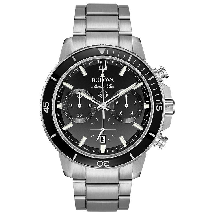 Bulova Marine Star Mens Stainless Steel Bracelet Watch