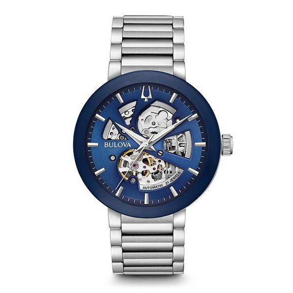 Bulova Mens Modern Automatic Stainless Steel Bracelet Watch