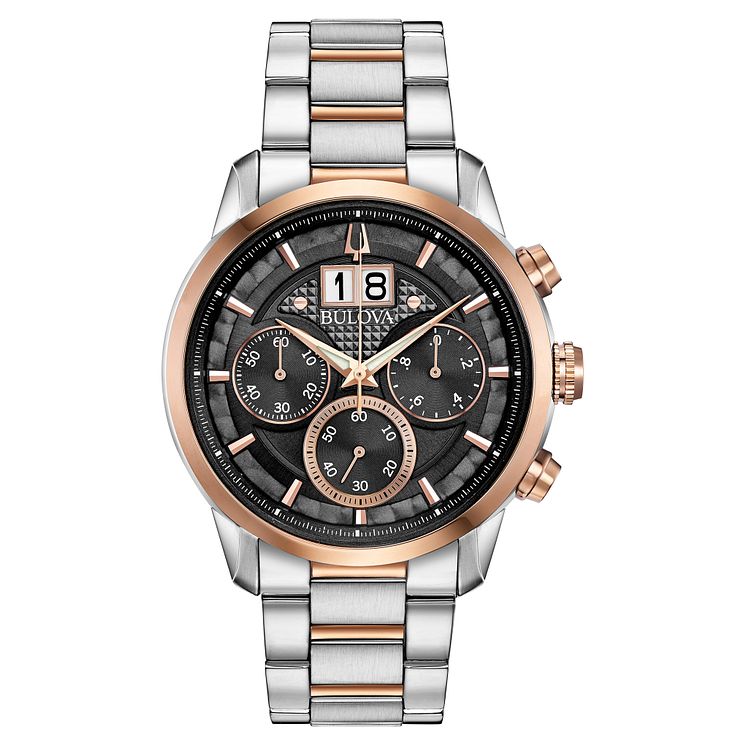 Bulova Sutton Mens Two Tone Bracelet Watch