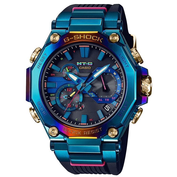 Casio G-shock Blue Phoenix Mens Black Rubber Strap Watch