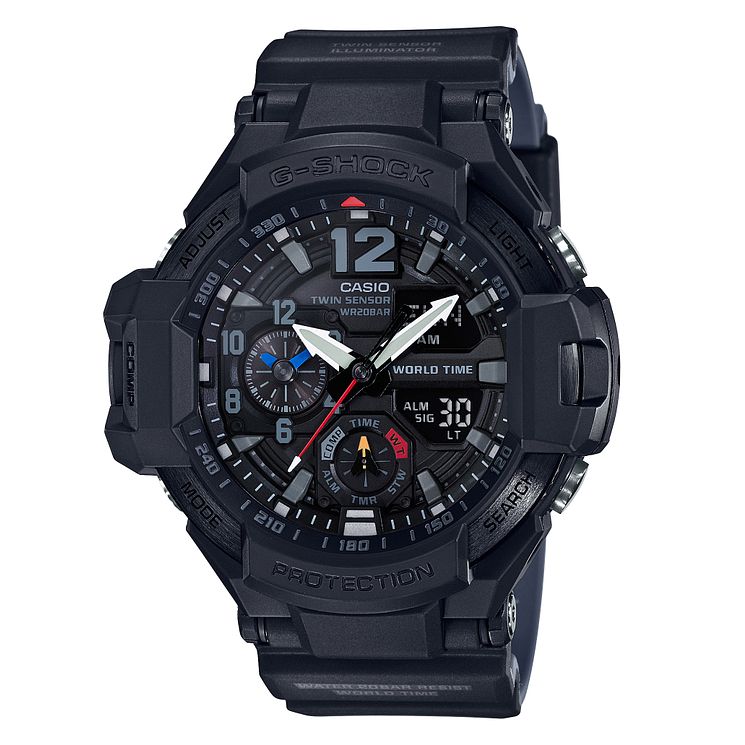 Casio G-shock Mens Black Resin Strap Watch
