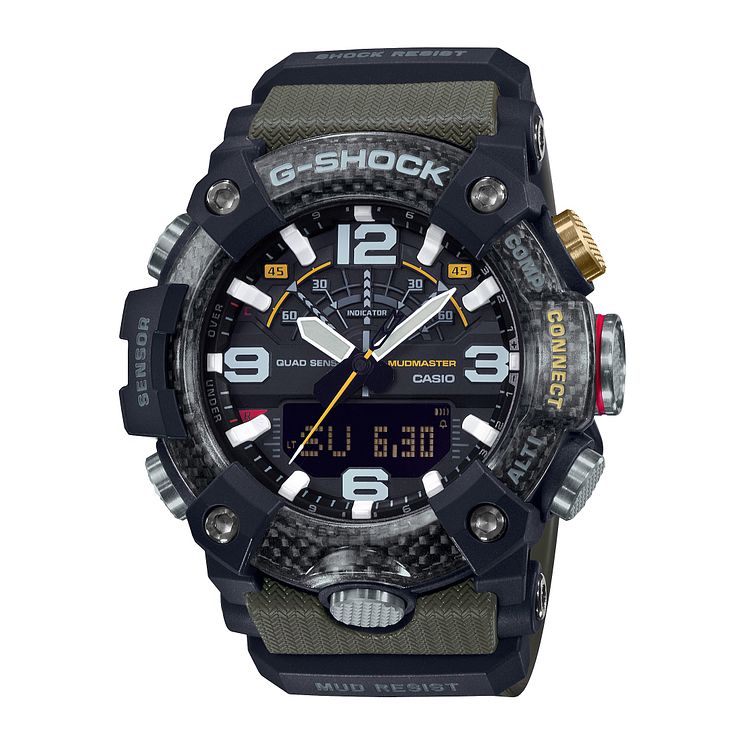 Casio G-shock Mens Mudmaster Khaki Rubber Strap Watch