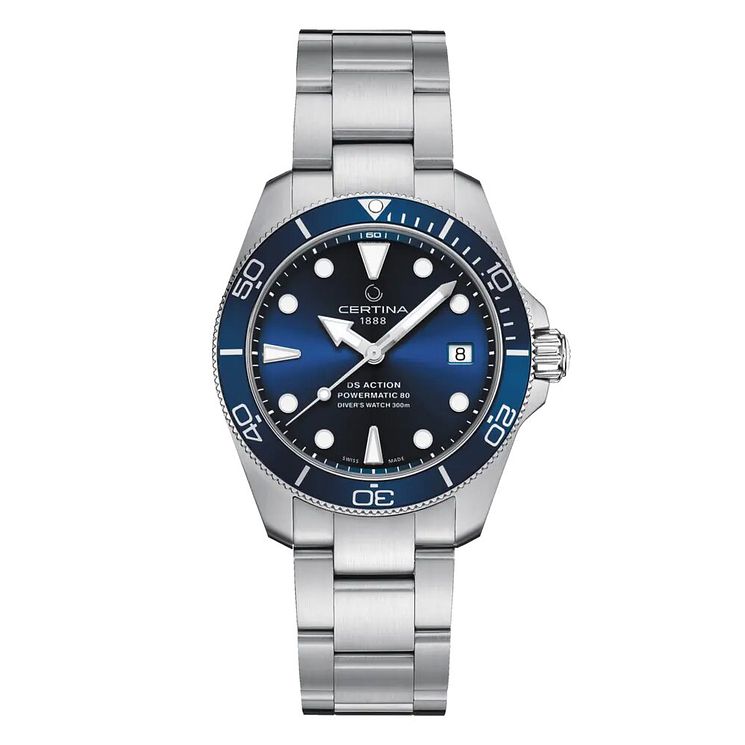 Certina Ds Action Diver Mens Stainless Steel Bracelet Watch